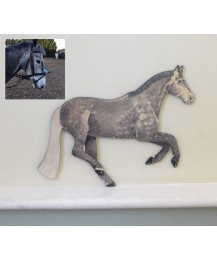 Personalised Pony Wall Plaque - Galloping